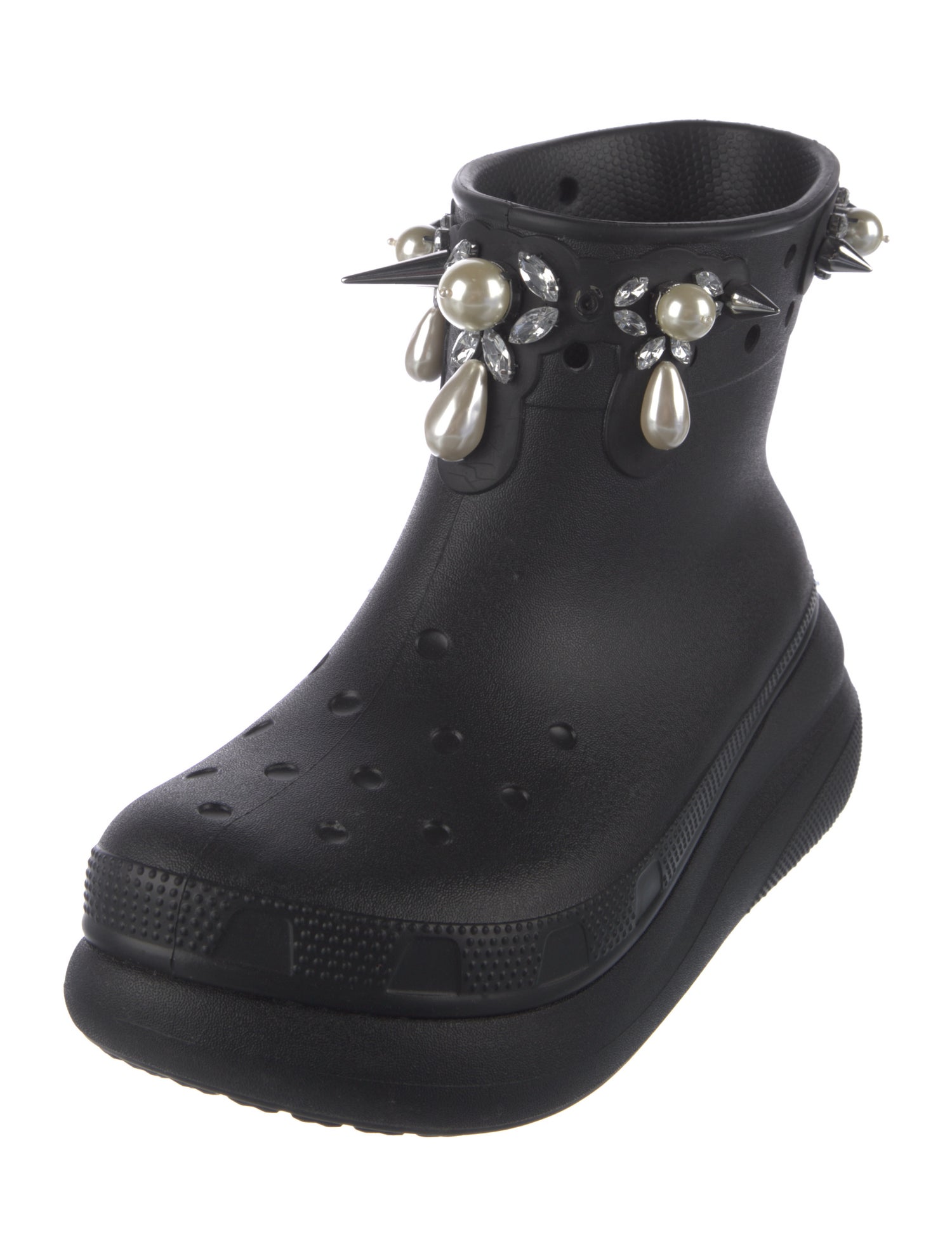 Simone Rocha X Crocs Patent Leather Rain Boots