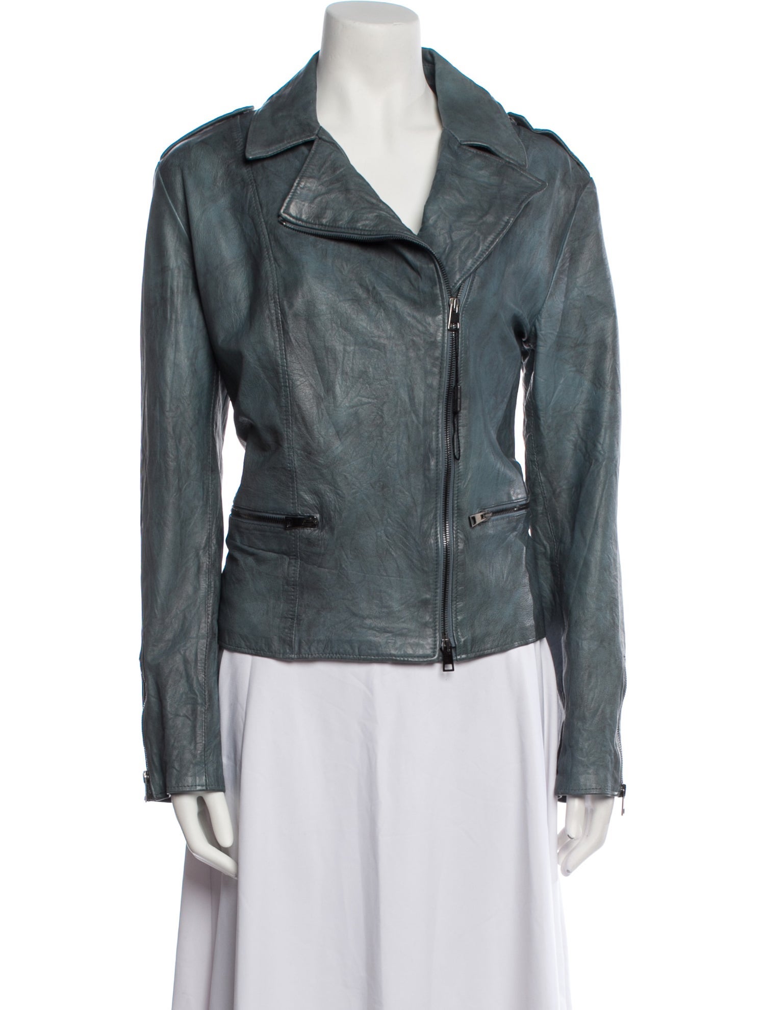 Scuola del Cuoio Leather Biker Jacket