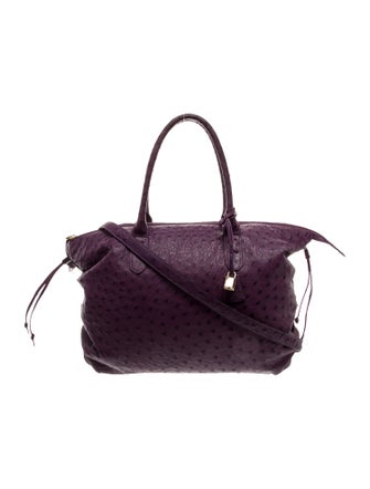 Scuola del Cuoio Ostrich Top Handle Bag