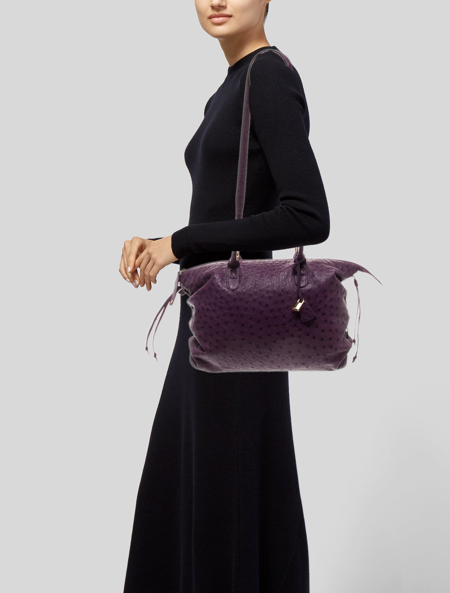 Scuola del Cuoio Ostrich Top Handle Bag