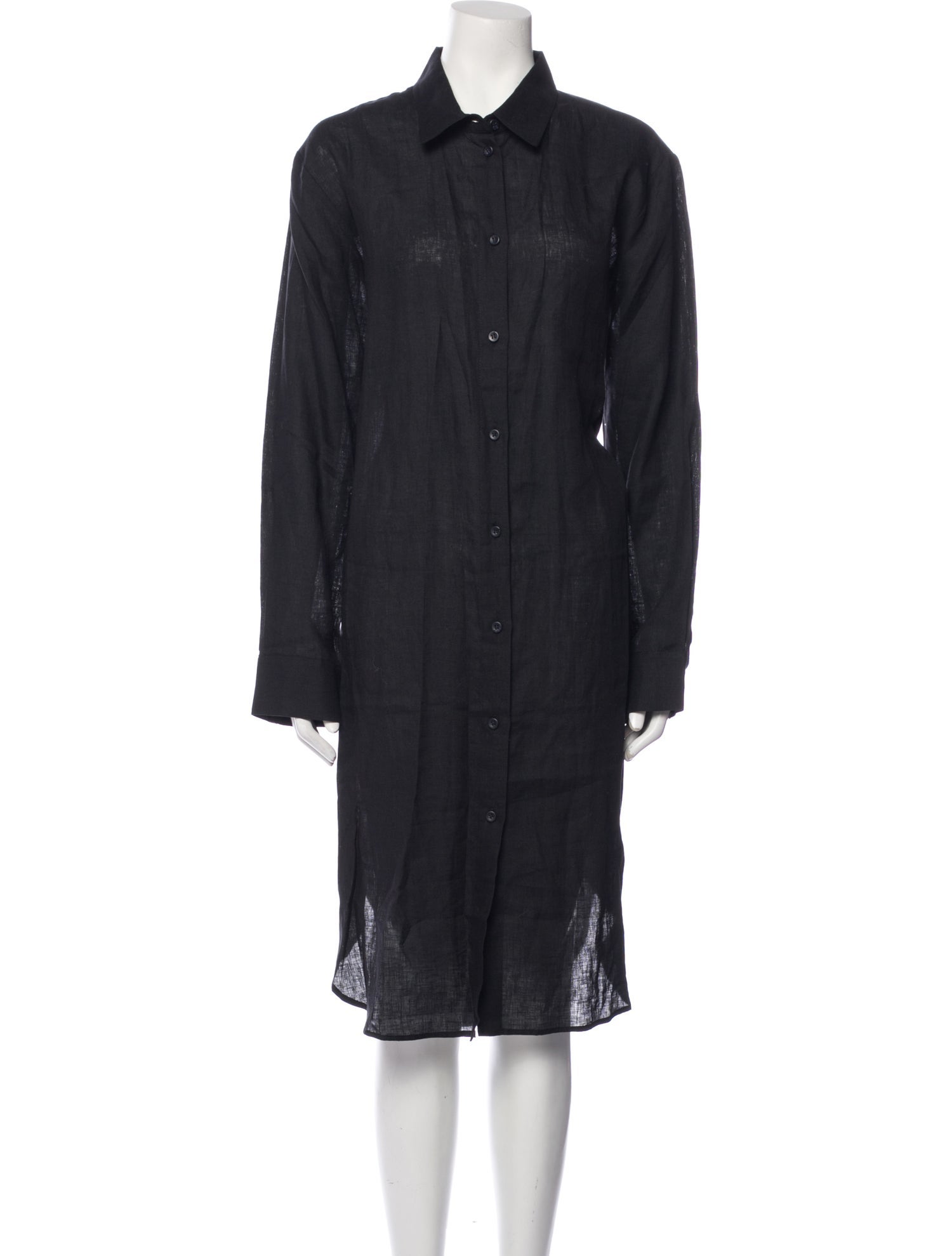 Asceno Linen Midi Length Dress