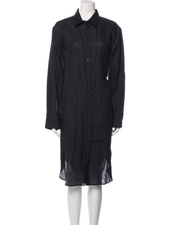 Asceno Linen Midi Length Dress