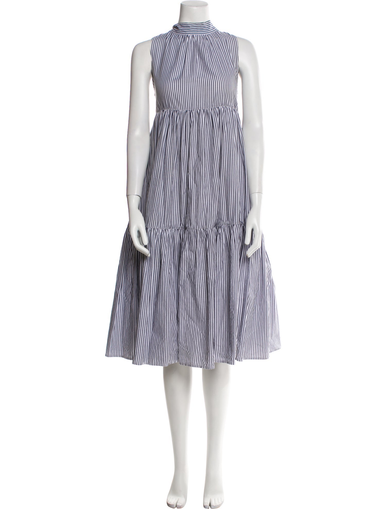 Asceno Striped Midi Length Dress