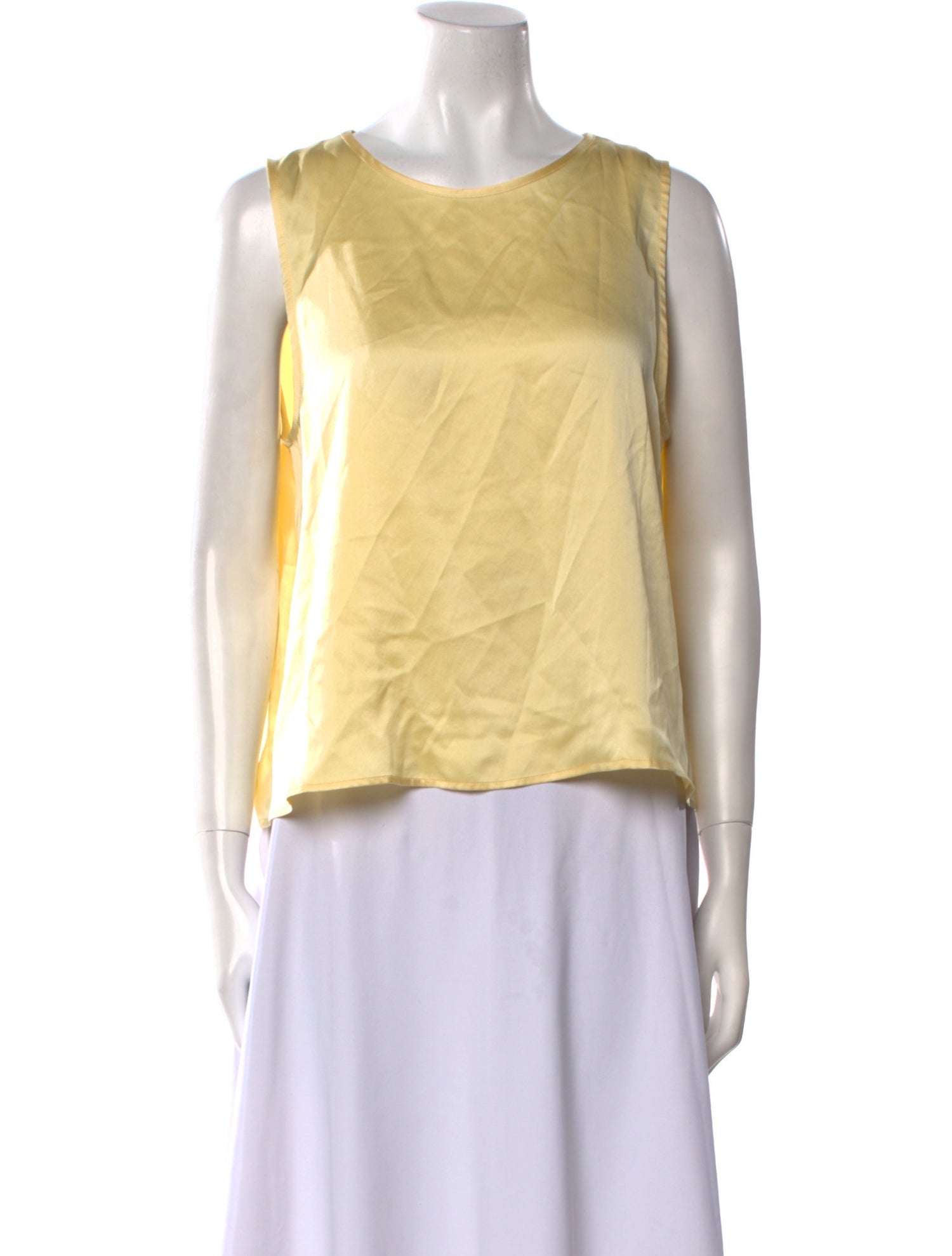 Asceno Silk Scoop Neck Top w/ Tags