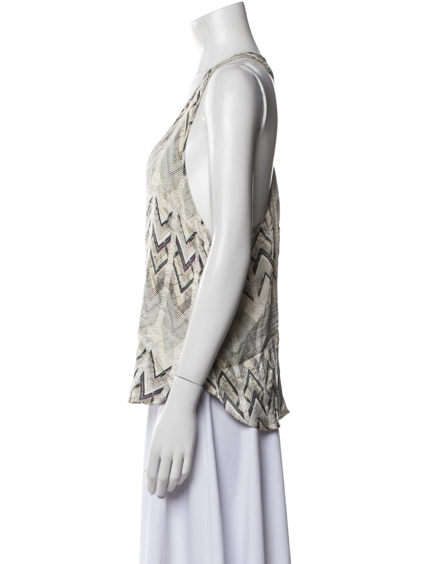 Asceno Silk Printed Top