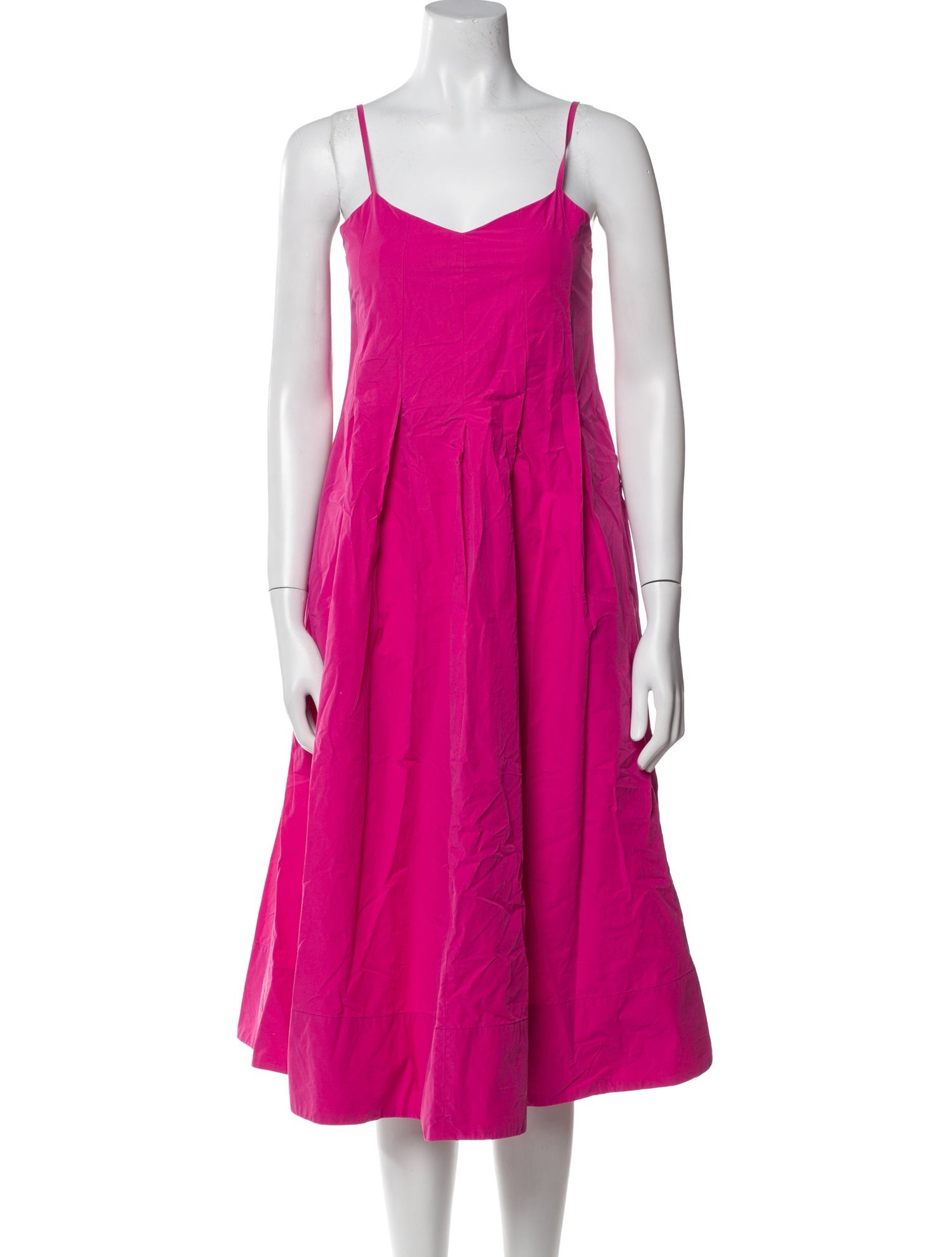 Asceno Square Neckline Midi Length Dress