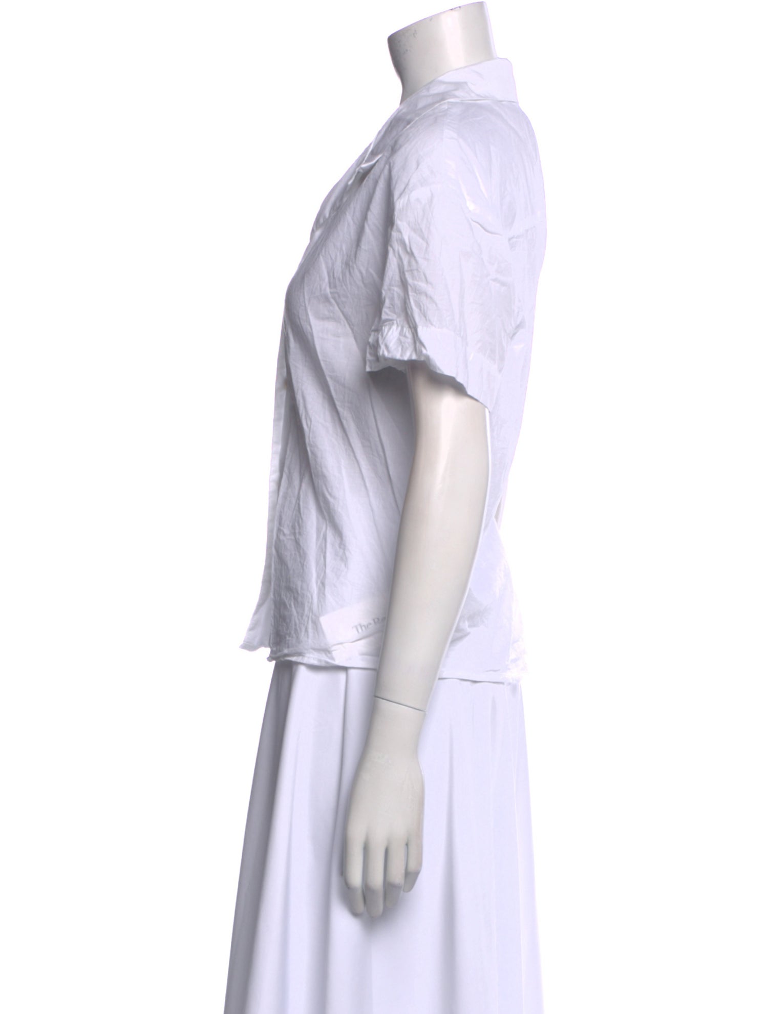 Asceno Short Sleeve Button-Up Top
