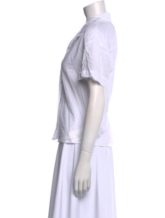 Asceno Short Sleeve Button-Up Top