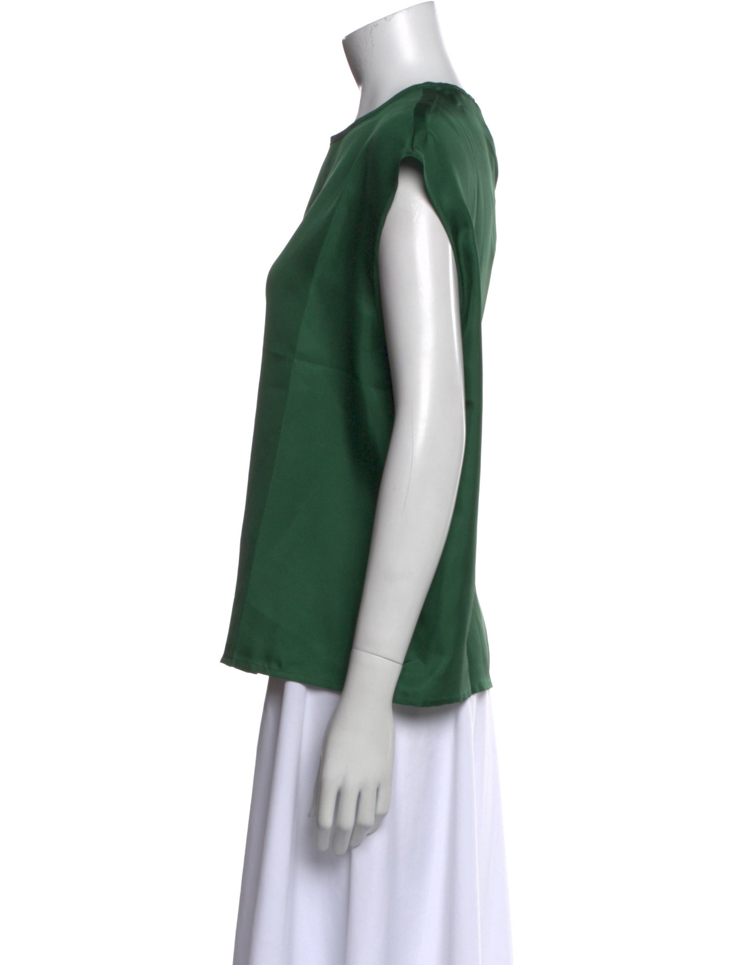 Asceno Silk Crew Neck Blouse w/ Tags