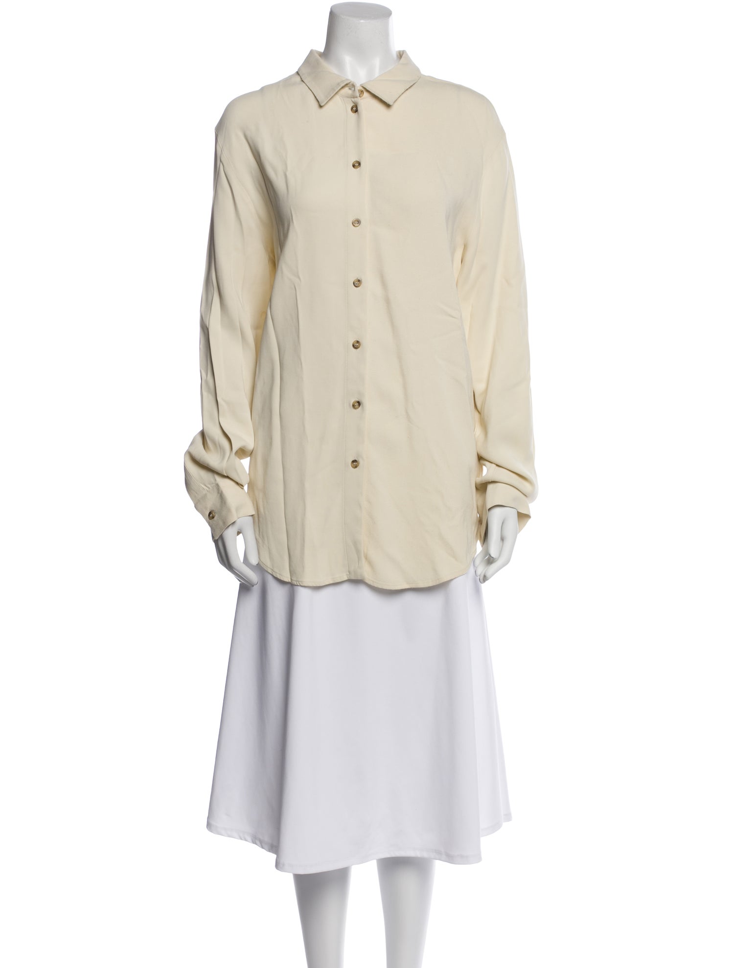 Asceno Long Sleeve Button-Up Top