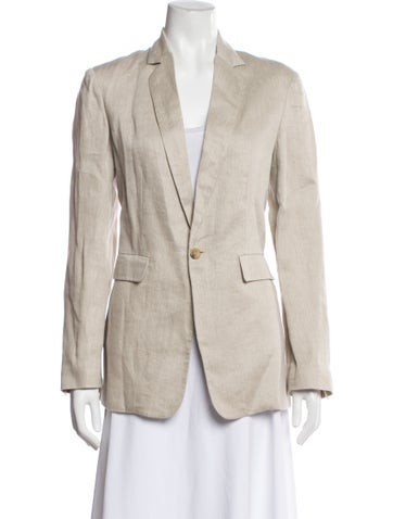 Pre-owned Asceno Linen Blazer In Neutral