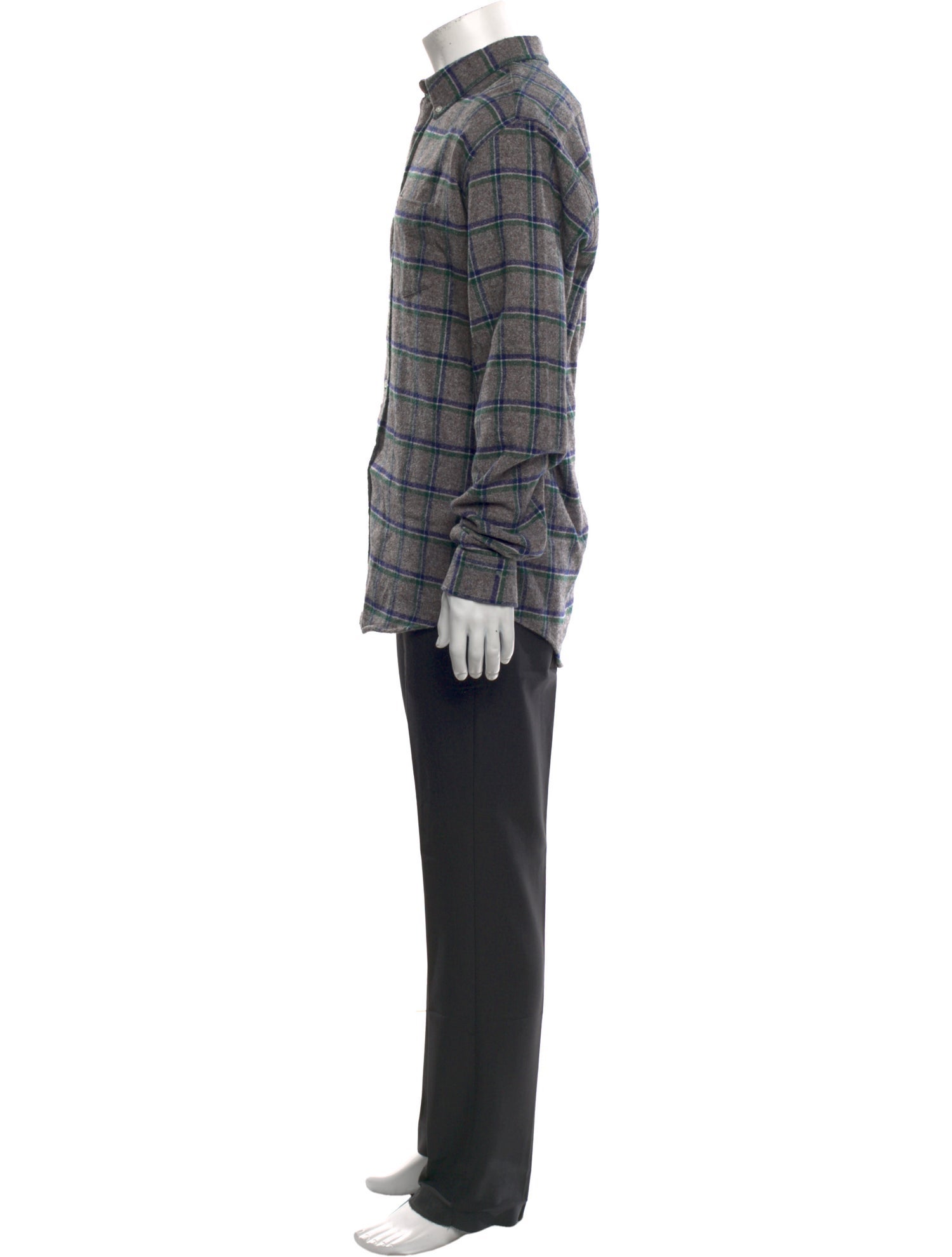 Schnayderman's Plaid Print Long Sleeve Shirt