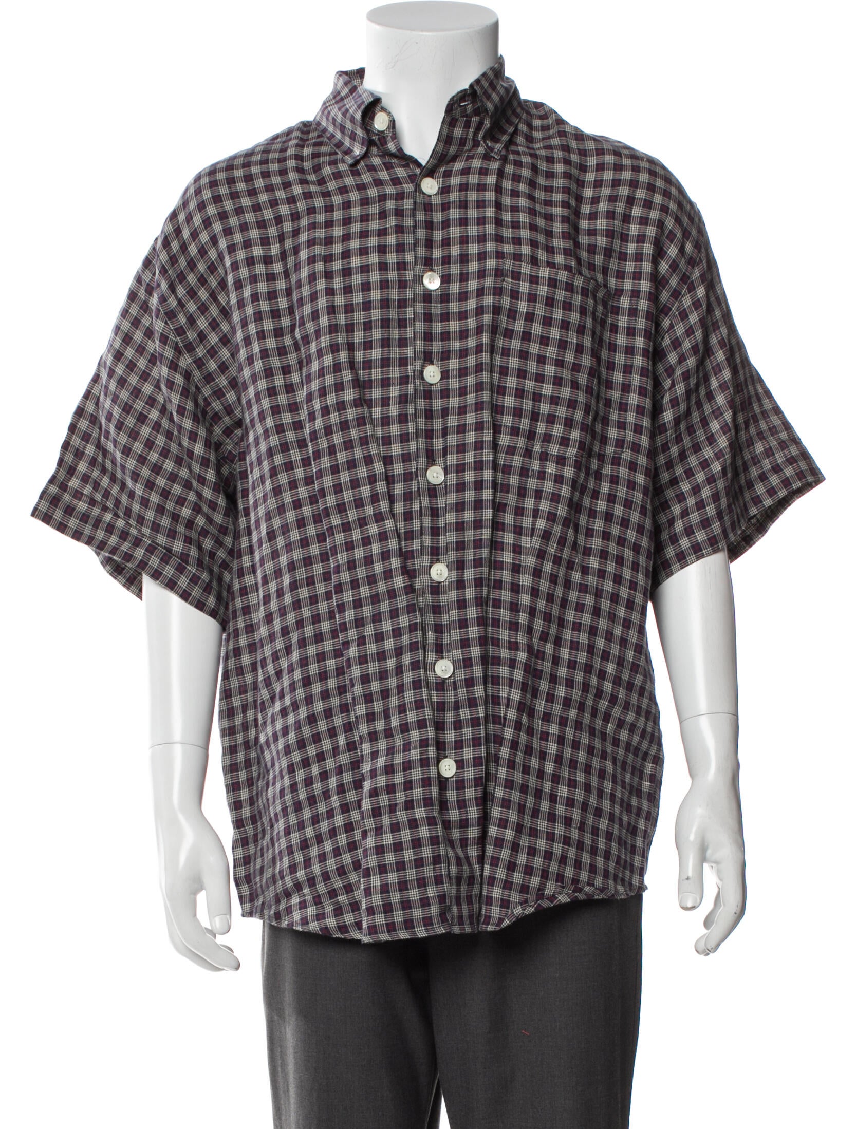 Schnayderman's Linen Plaid Print Shirt