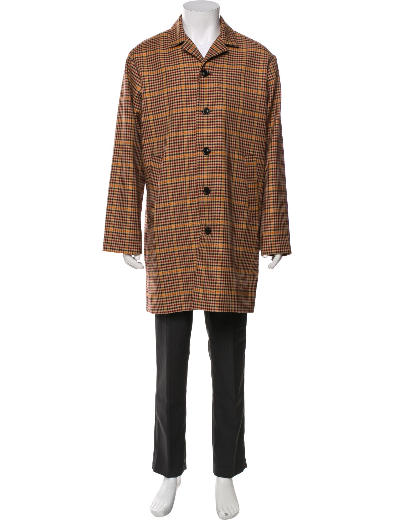 Schnayderman's Plaid Print Overcoat