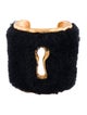 Schiaparelli Keyhole Cuff Bracelet with Shearling
