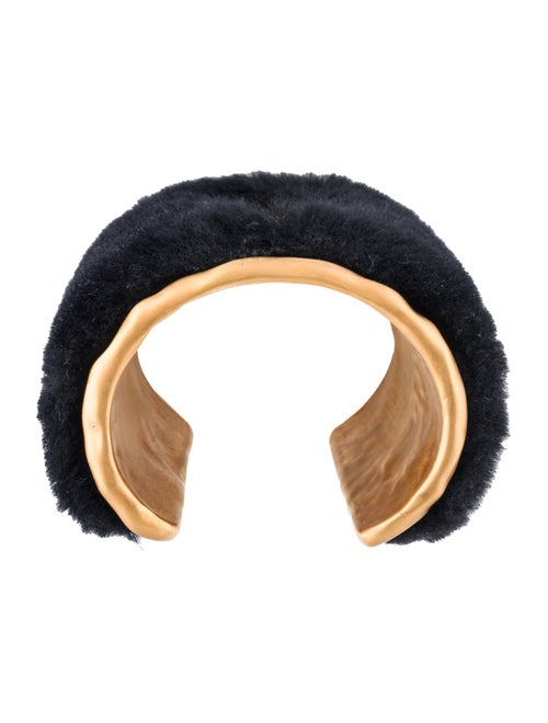 Schiaparelli Keyhole Cuff Bracelet with Shearling