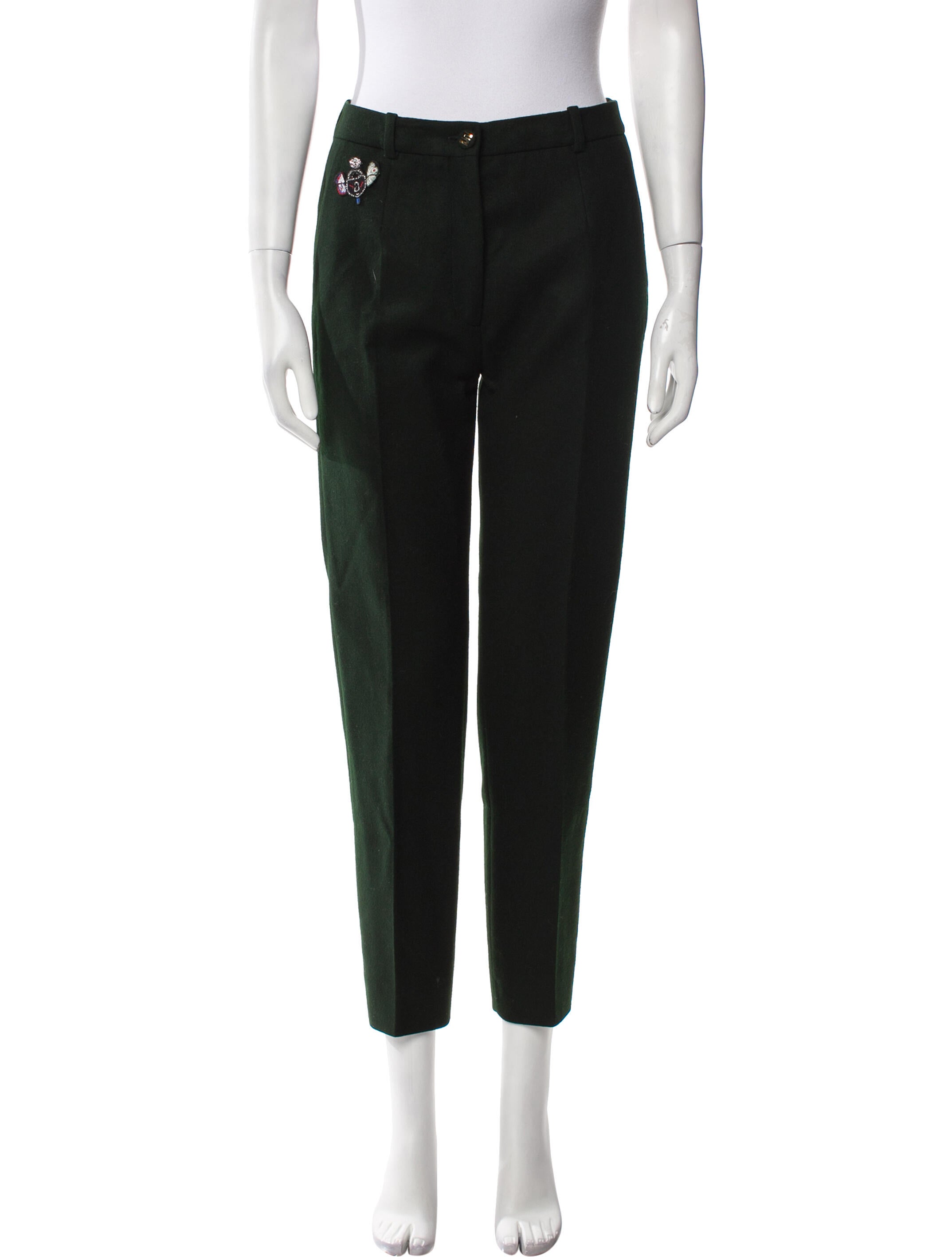 Schiaparelli Wool Straight Leg Pants