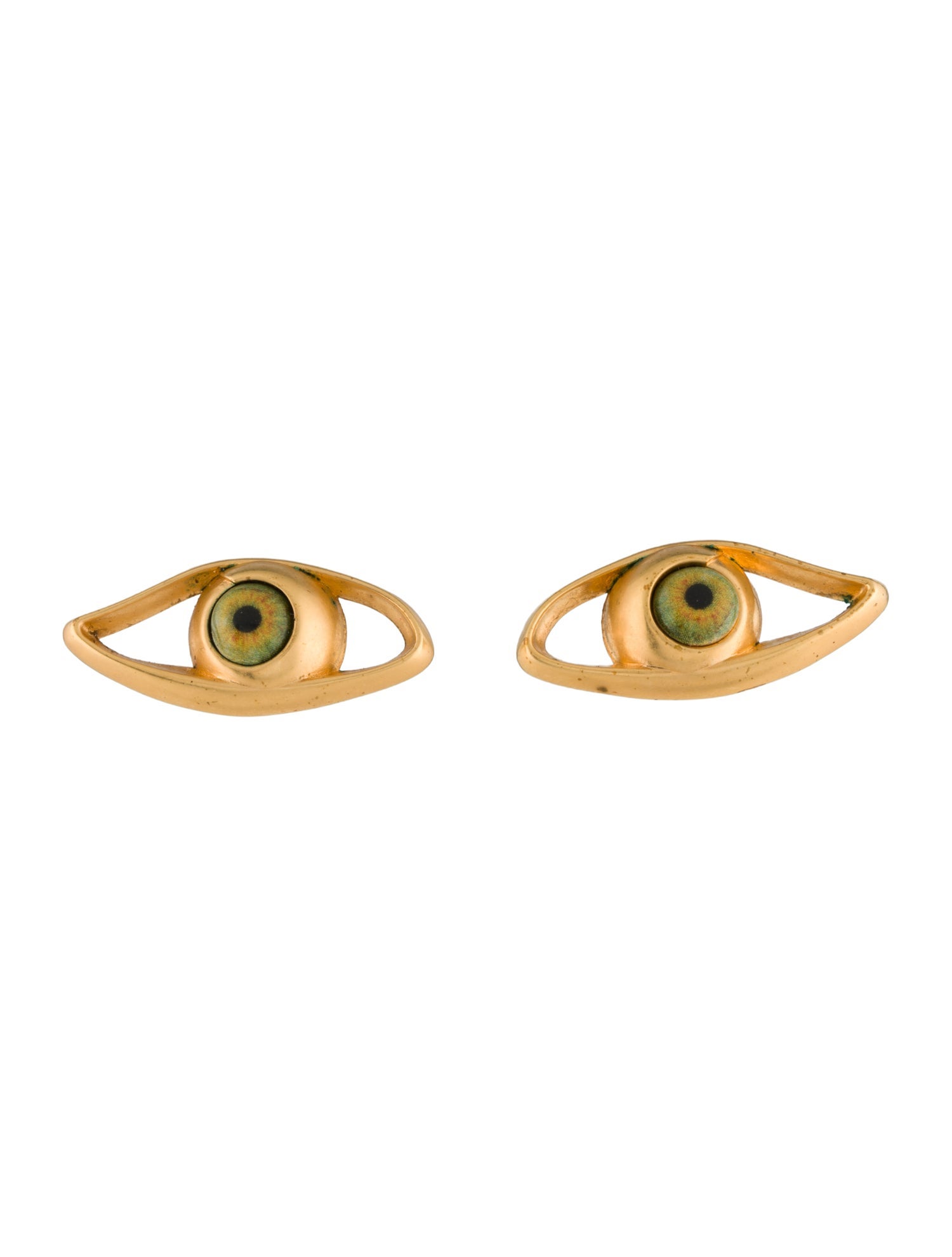 Schiaparelli Resin Eye Stud Earrings