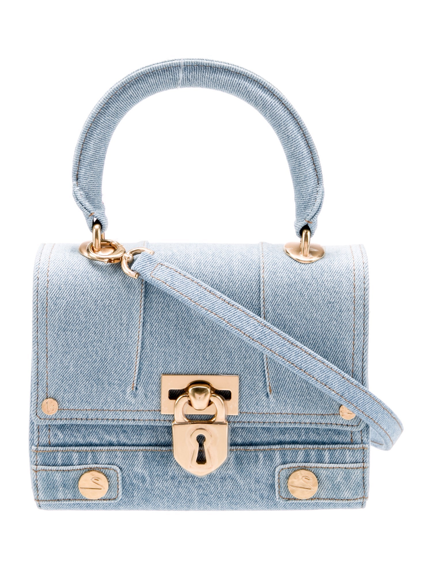Schiaparelli Denim Top Handle Bag