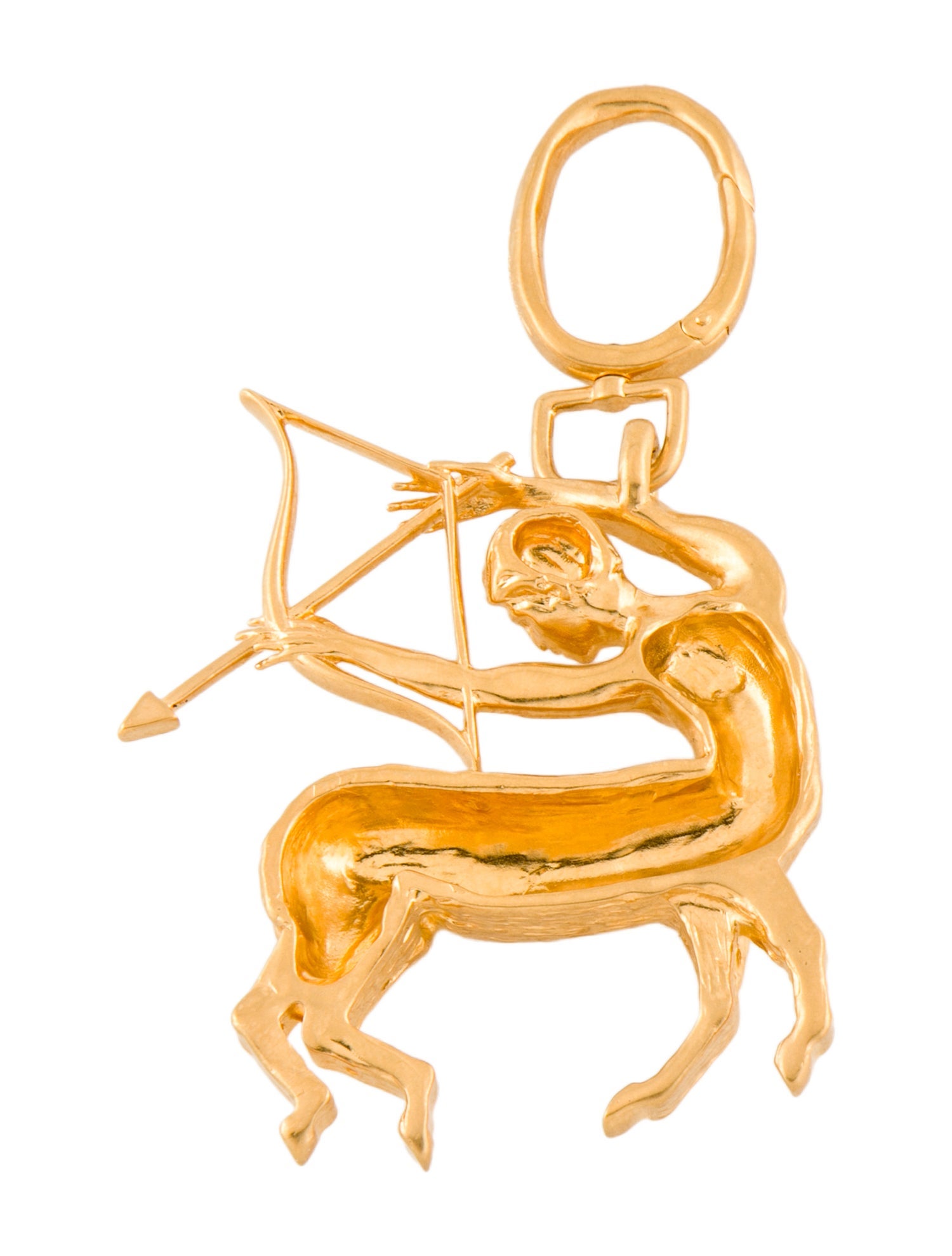 Schiaparelli Sagittarius Brass Key Chain w/ Tags