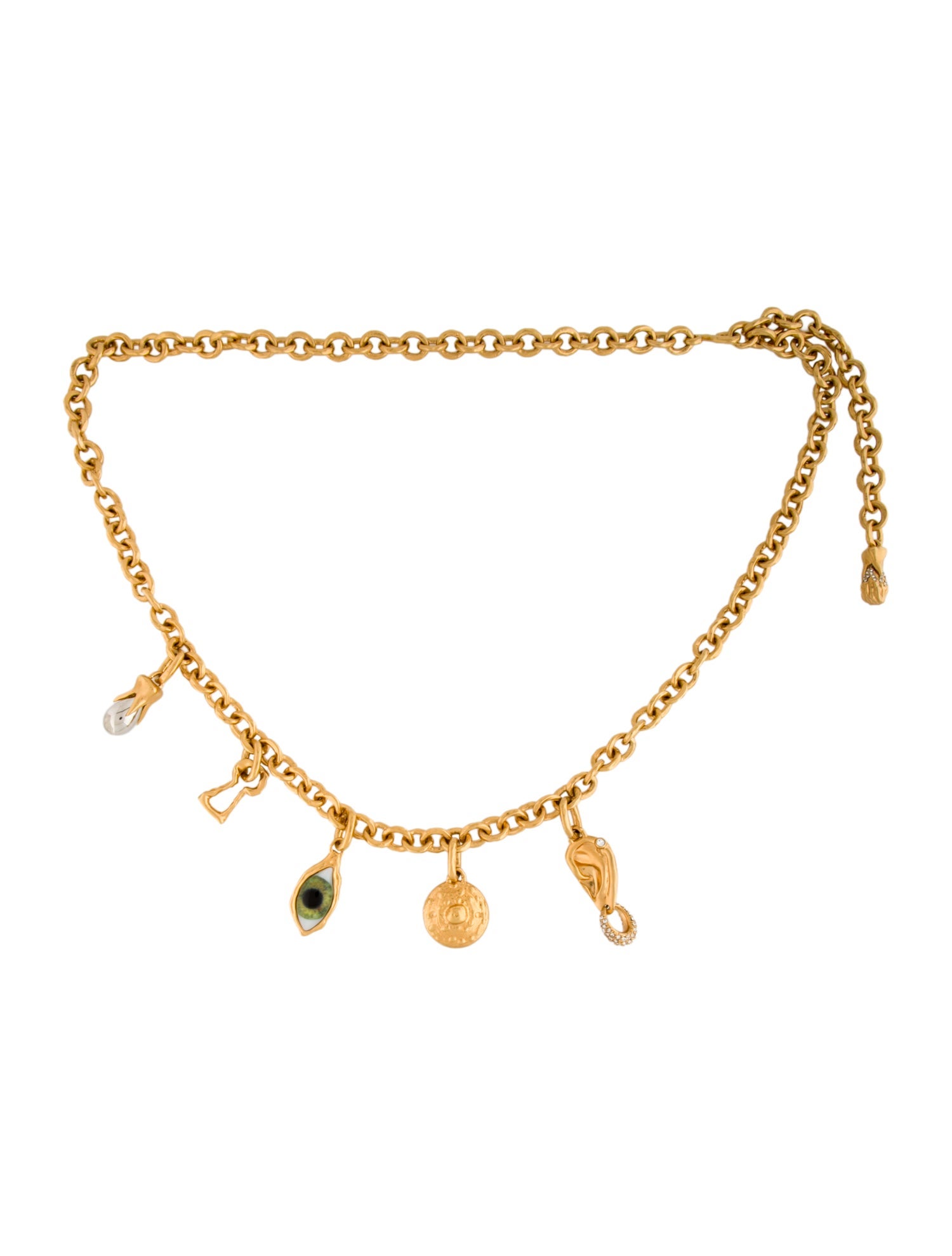 Schiaparelli Skinny Metal Chain-Link Belt