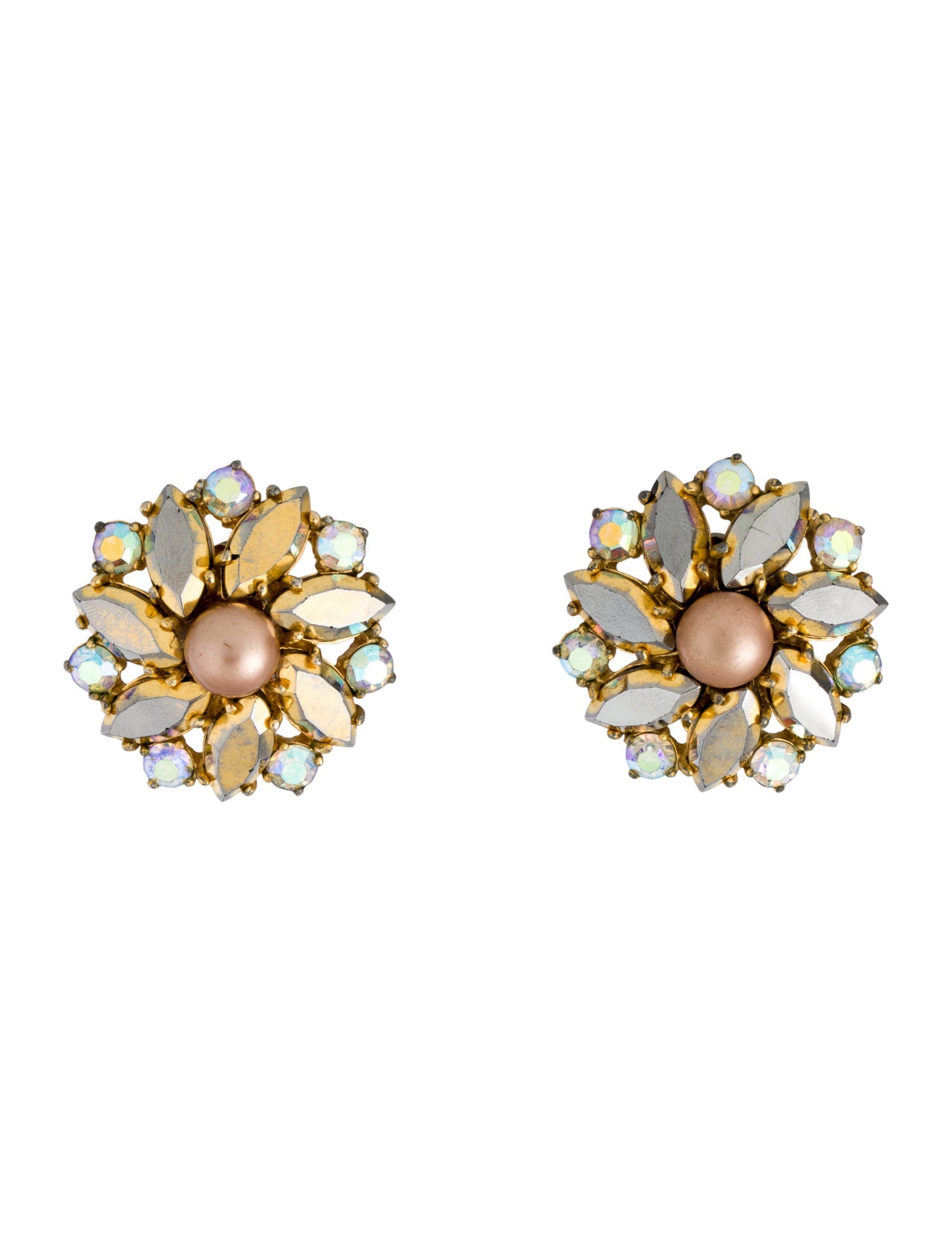 Schiaparelli Crystal Clip-On Earrings