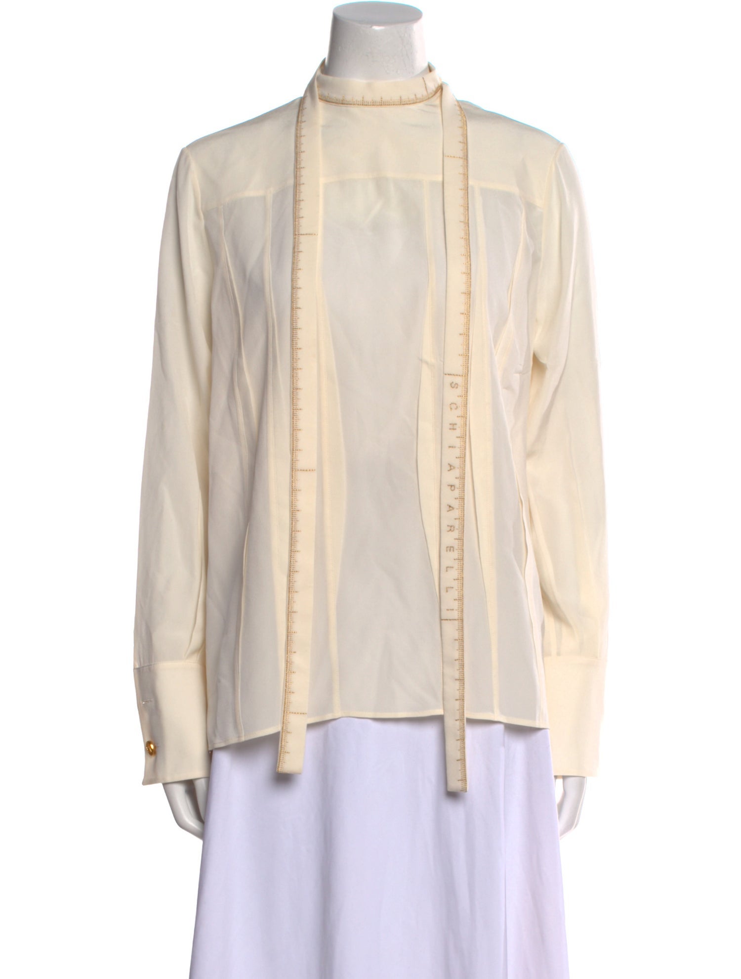 Schiaparelli 2021 Mock Neck Blouse