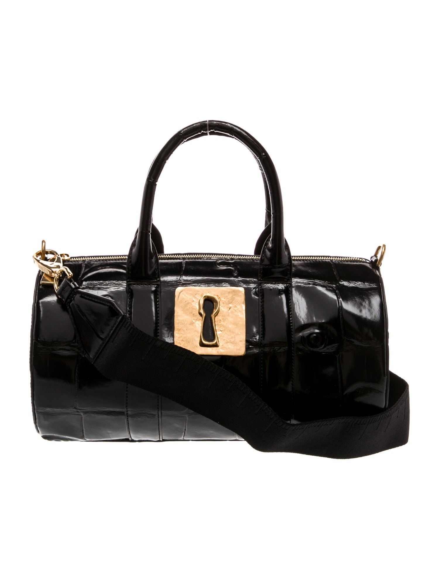 Schiaparelli Embossed Leather Gym Bag Small
