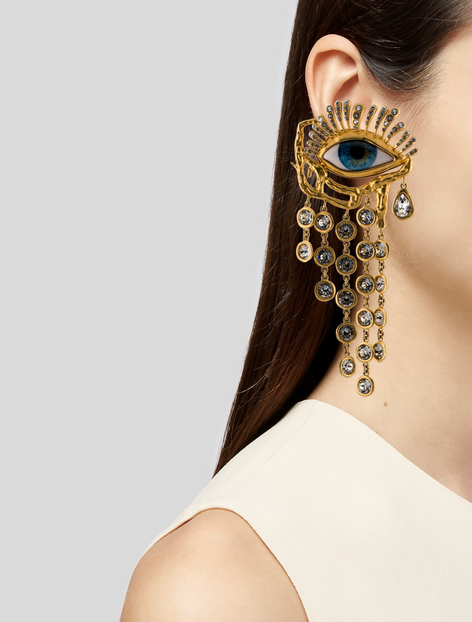 Schiaparelli Gaze Pendant Earclip Earring