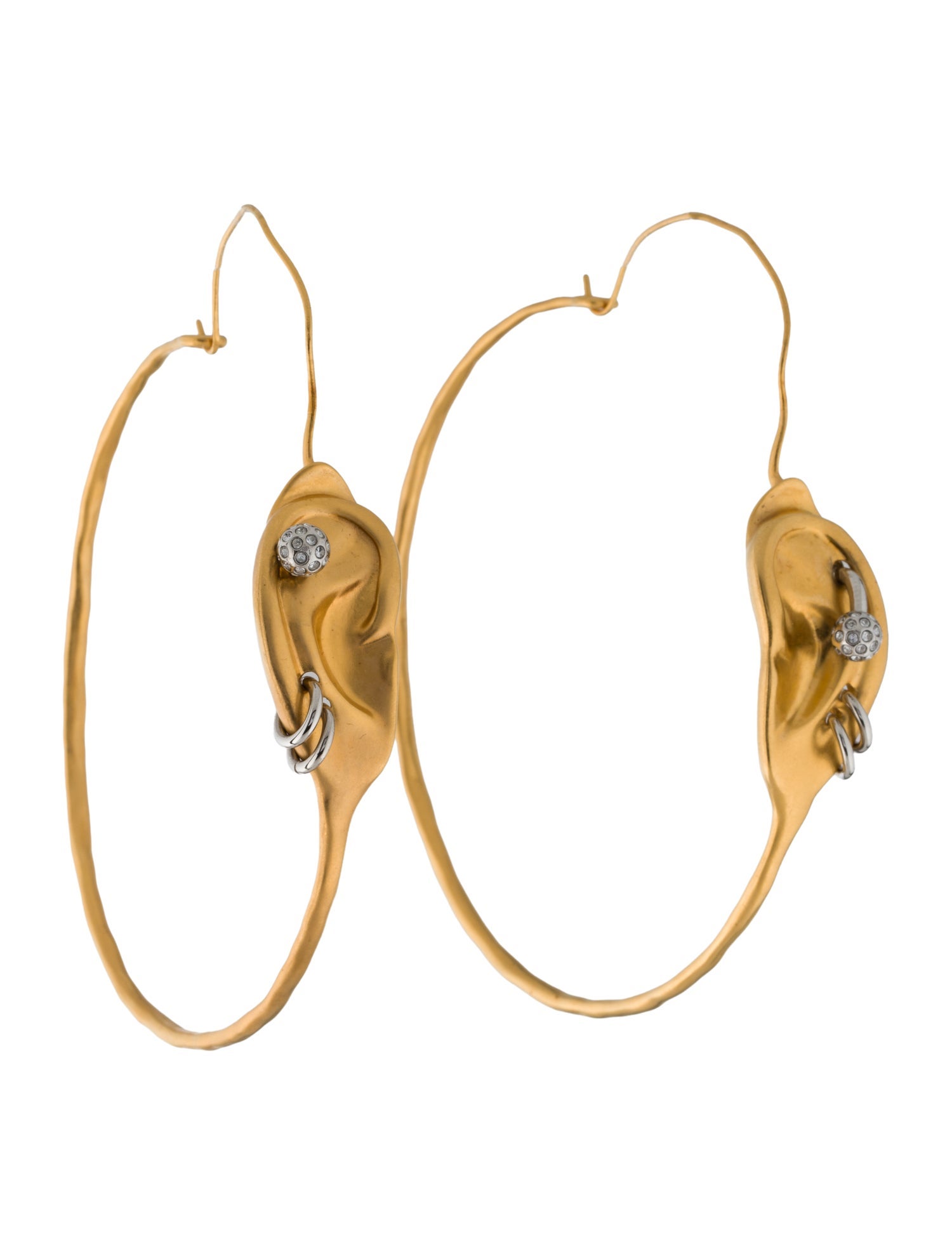 Schiaparelli Crystal Ear Hoop Earrings