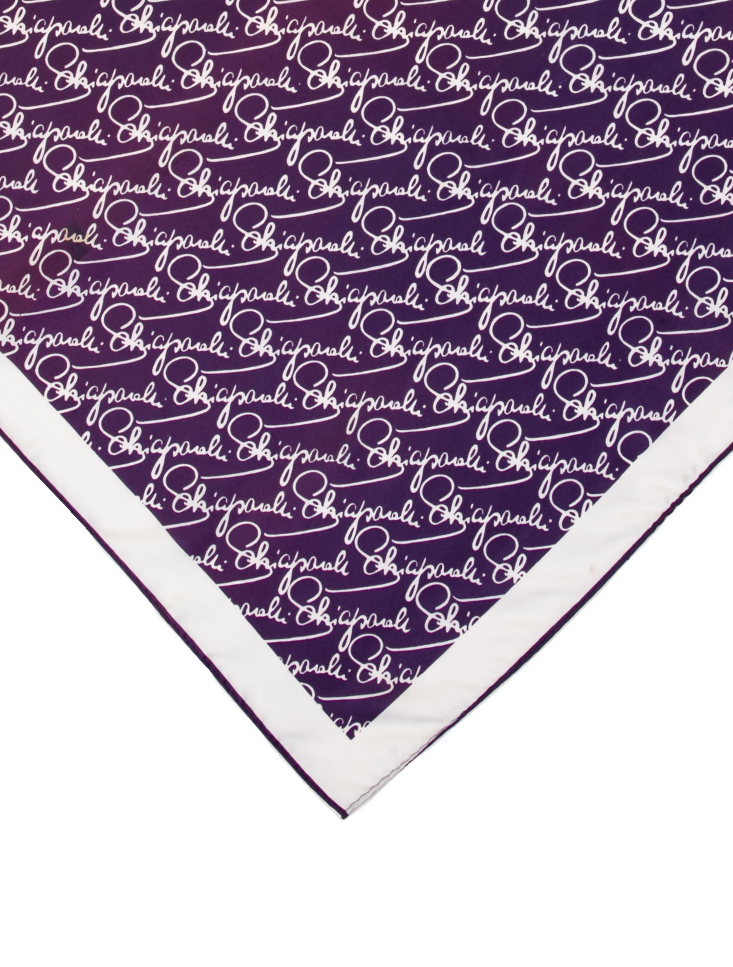 Schiaparelli Checkered Print Silk Scarf