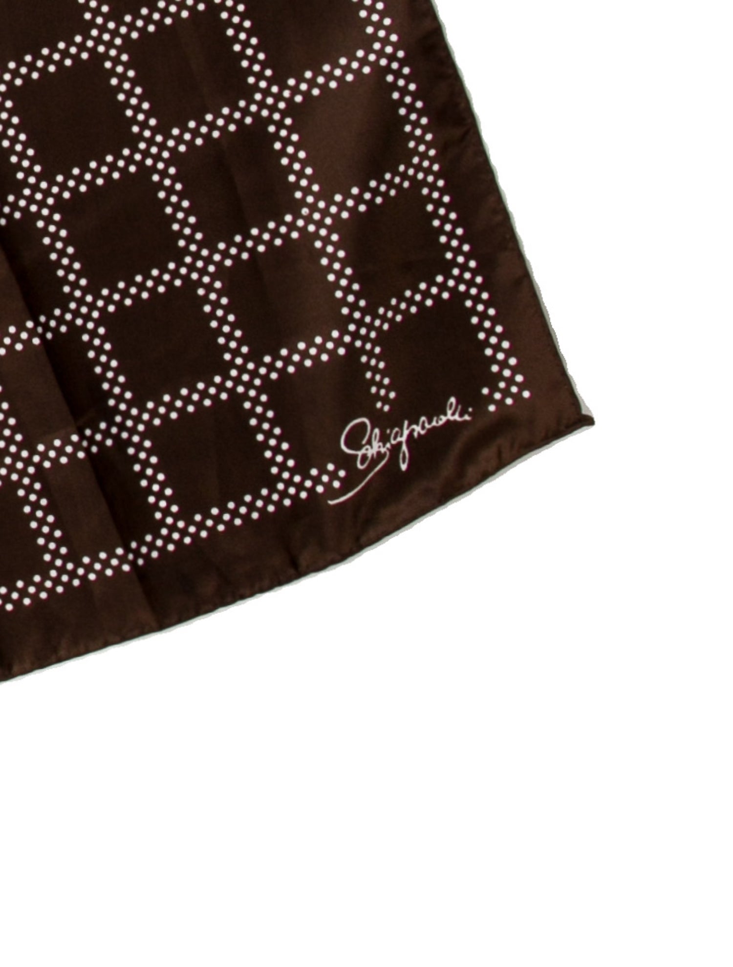 Schiaparelli Silk Plaid Print Scarf