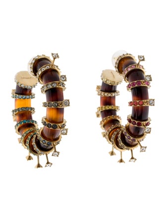 Schiaparelli Resin Gradient Hoop Earrings