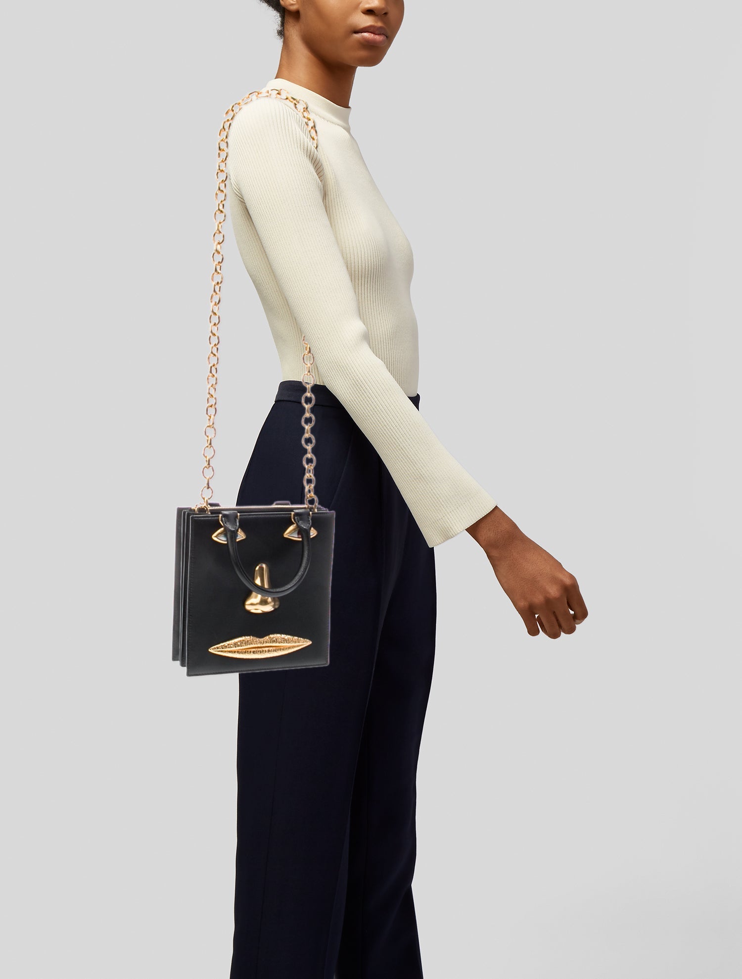 Schiaparelli Leather Shoulder Bag