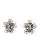 Schiaparelli Faux Pearl & Crystal Cluster Clip-On Earrings
