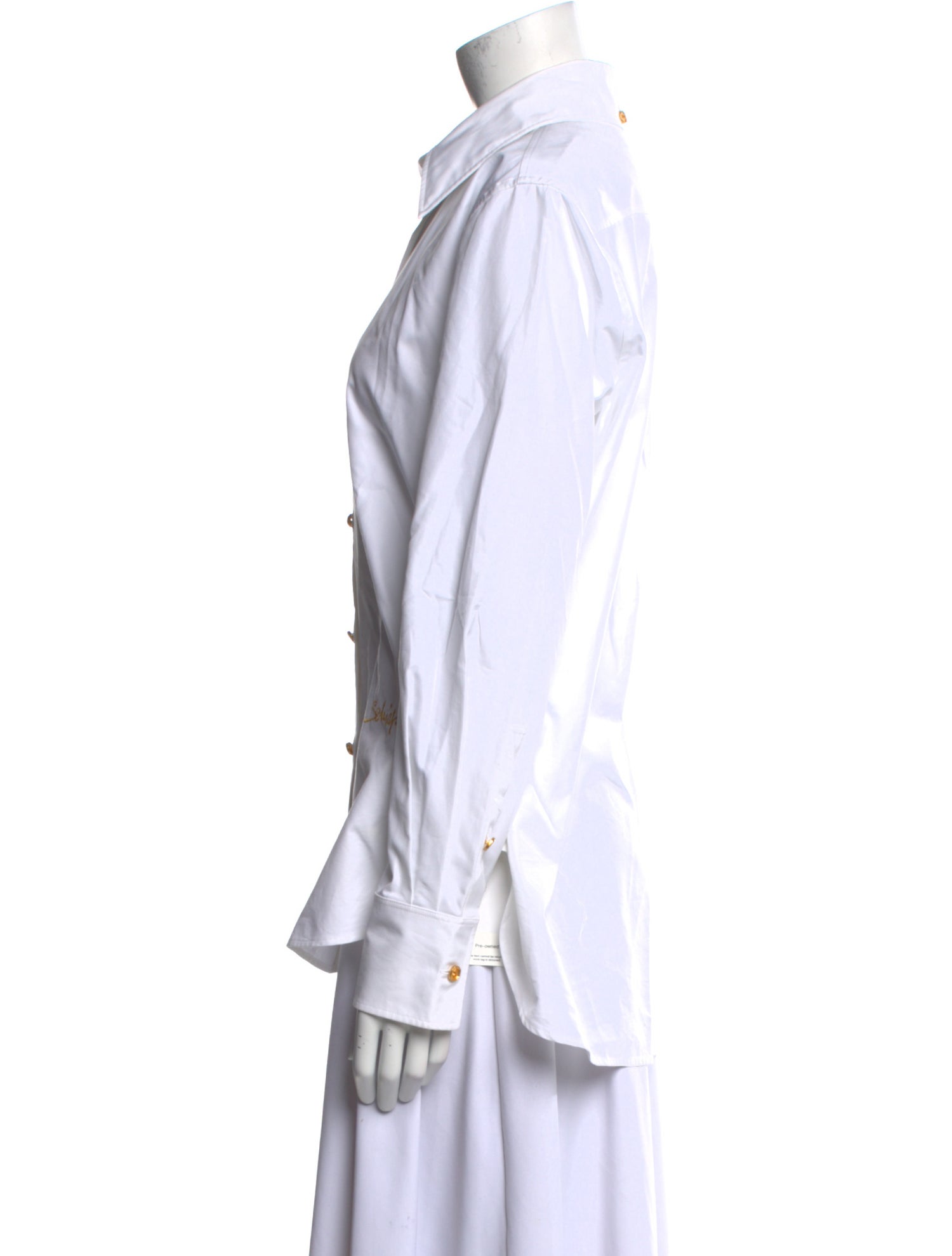 Schiaparelli Vintage Long Sleeve Button-Up Top