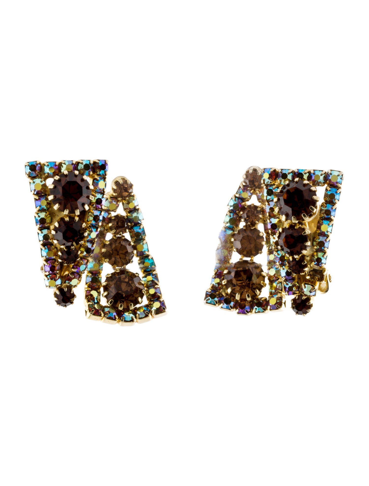 Schiaparelli Crystal Clip-On Earrings