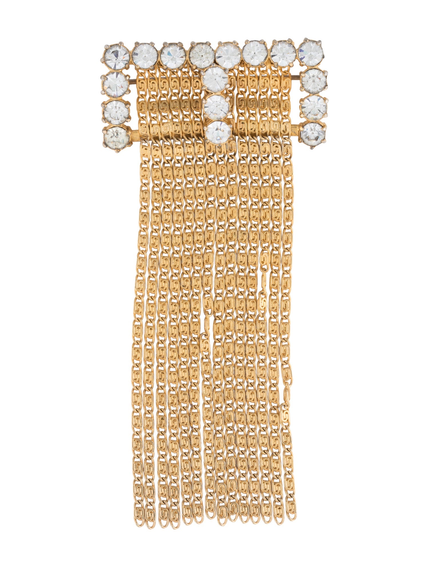 Schiaparelli Crystal Sideways 'E' Pin