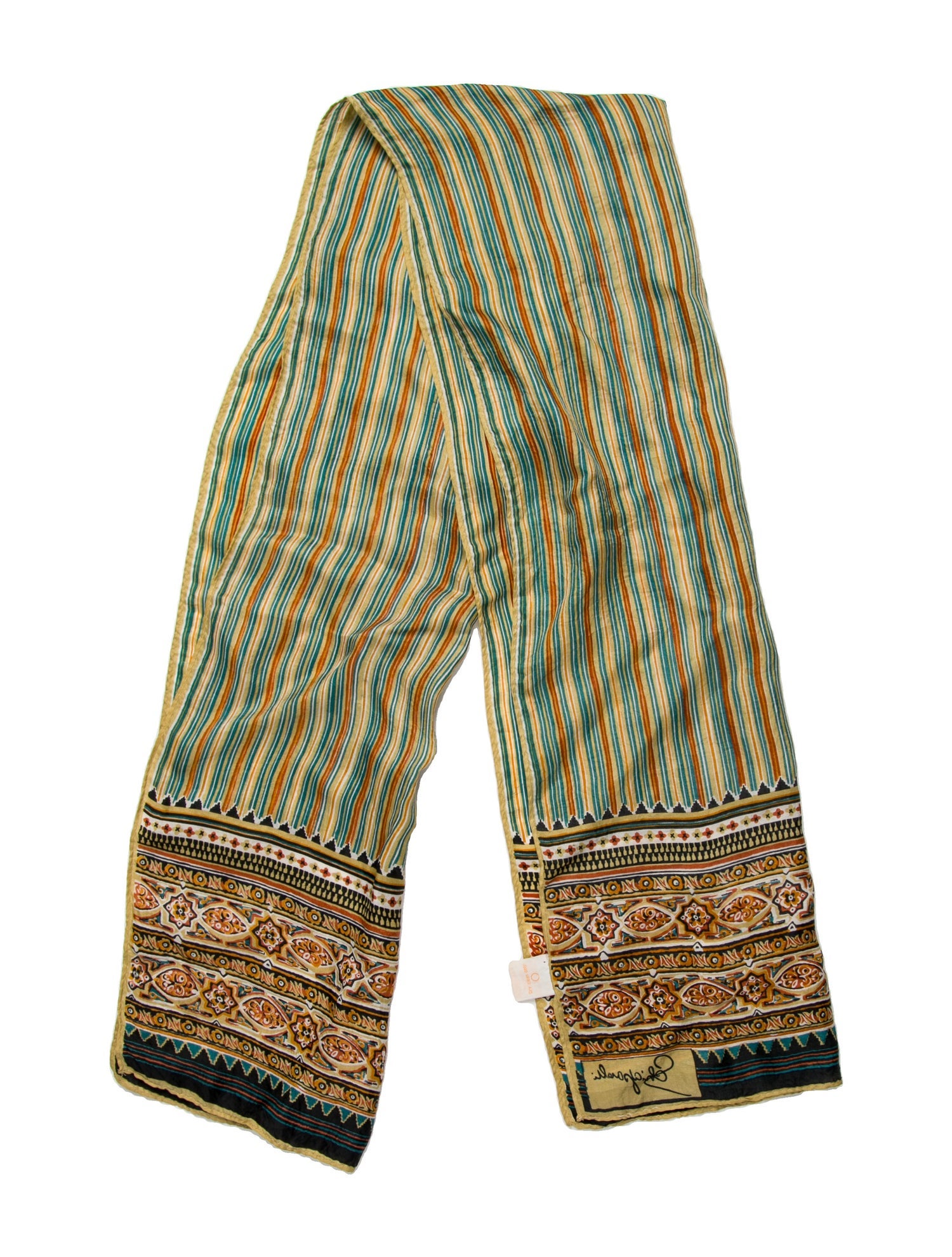 Schiaparelli Silk Striped Scarf