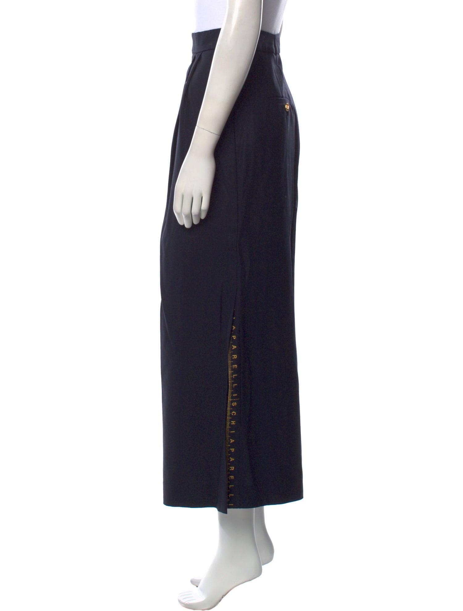 Schiaparelli Virgin Wool Wide Leg Pants