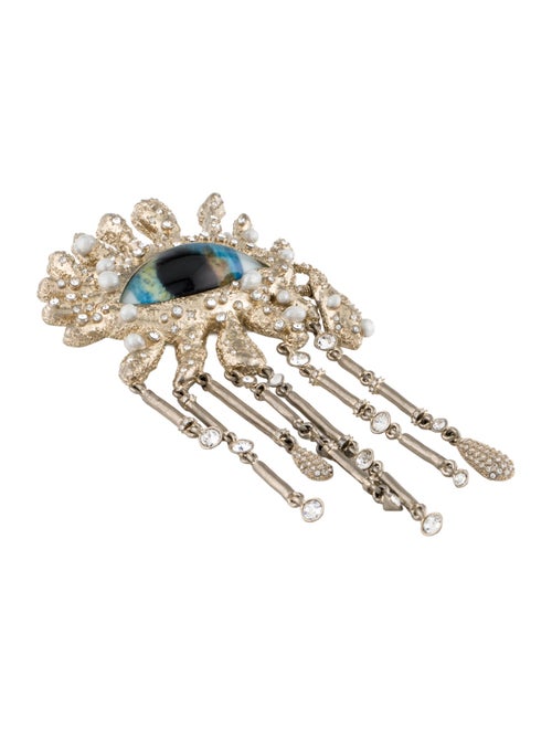 Schiaparelli Crystal & Resin Eye Brooch