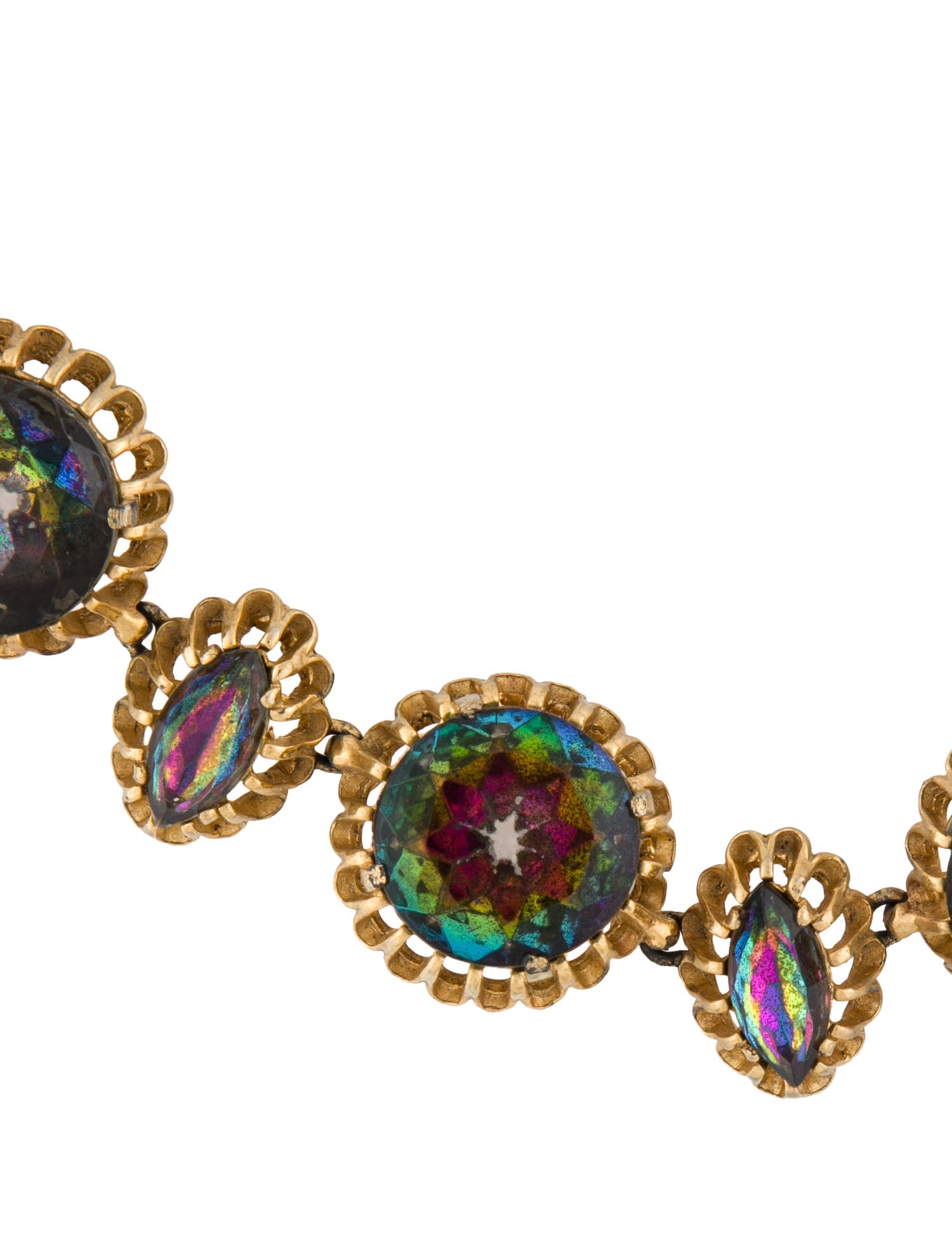 Schiaparelli Vintage Watermelon Crystal Collar Necklace