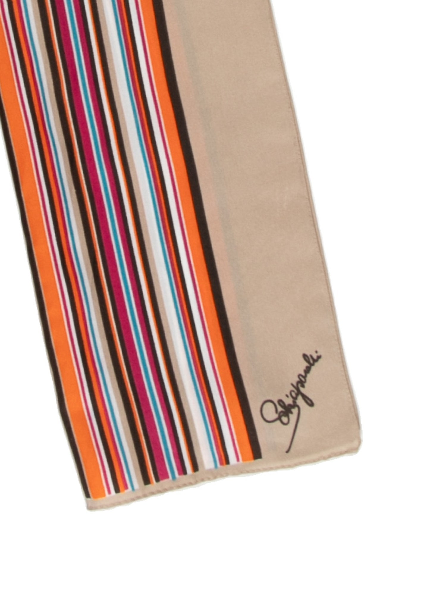 Schiaparelli Virgin Wool Striped Scarf