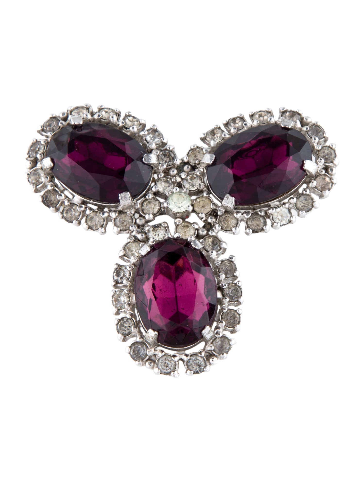 Schiaparelli Crystal & Glass Vintage Brooch
