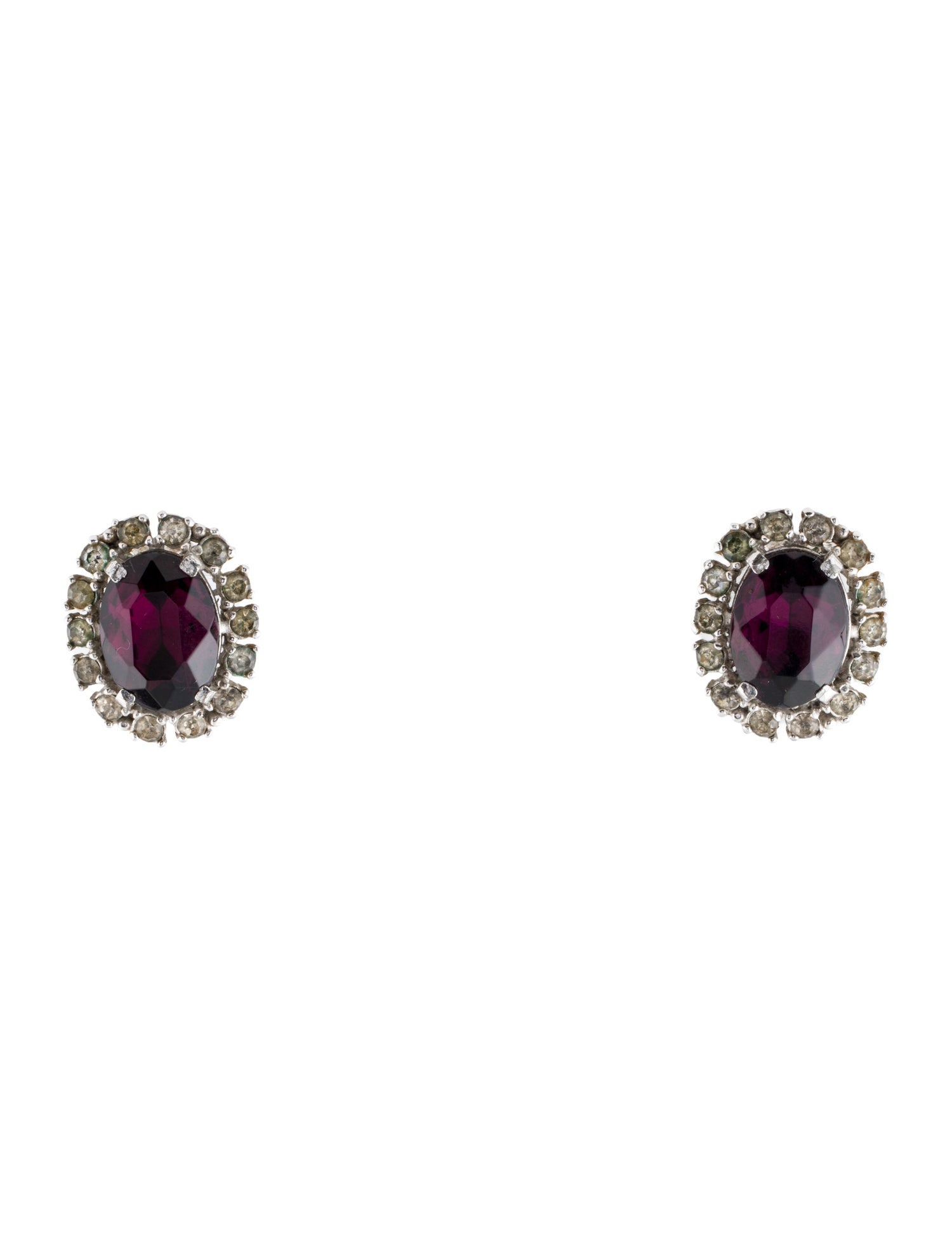Schiaparelli Crystal Clip-On Earrings