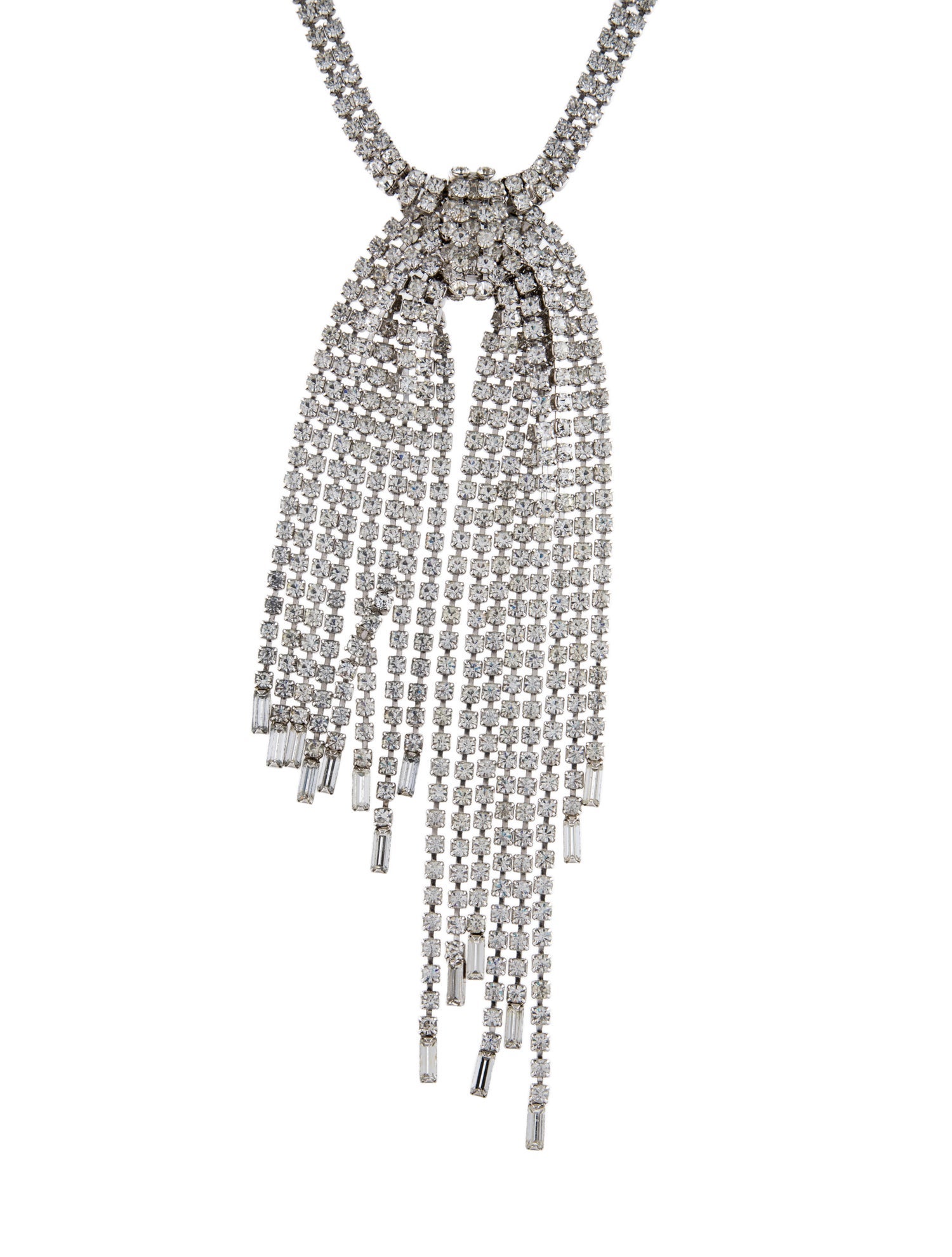 Schiaparelli Vintage Crystal Lavalier Necklace