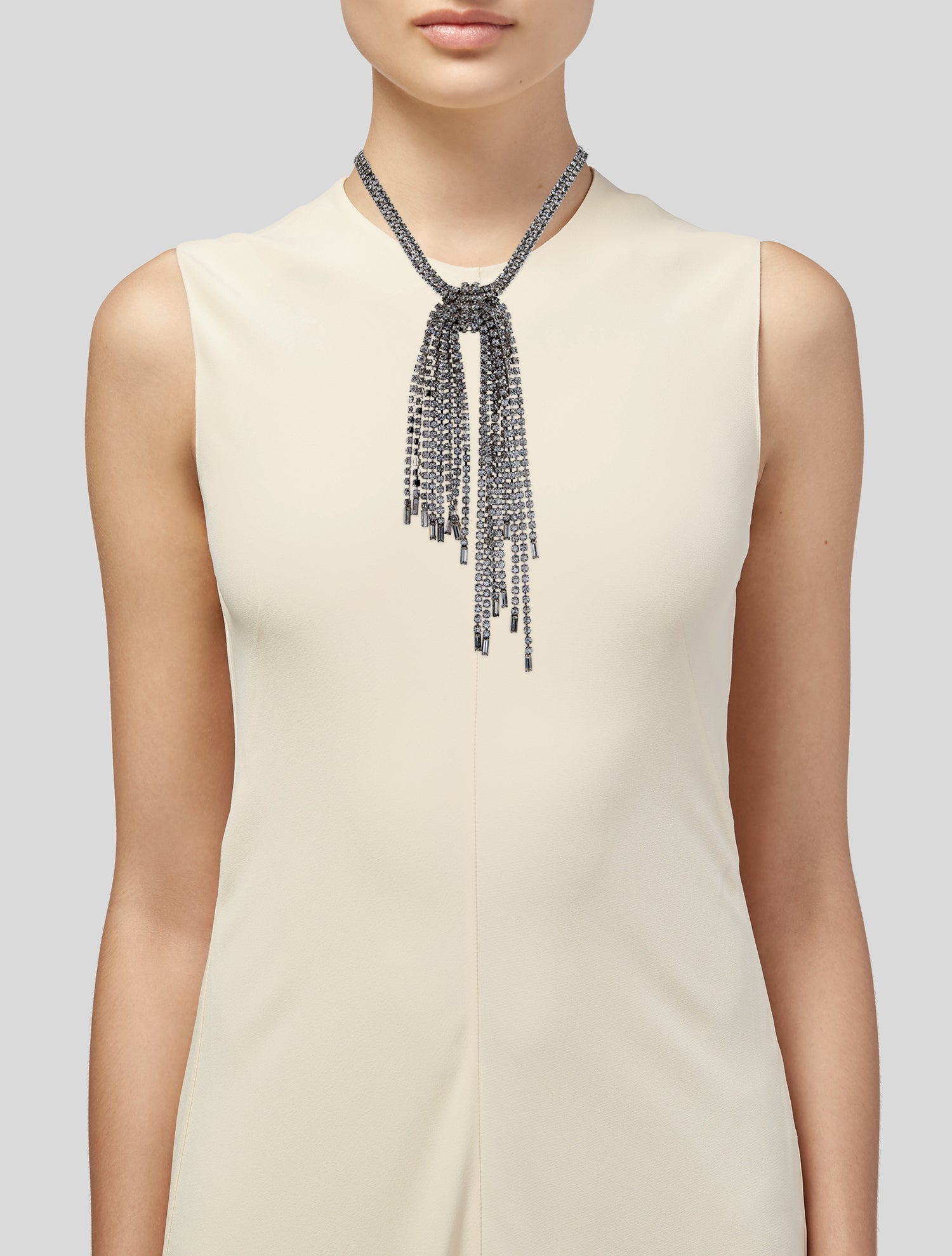 Schiaparelli Vintage Crystal Lavalier Necklace