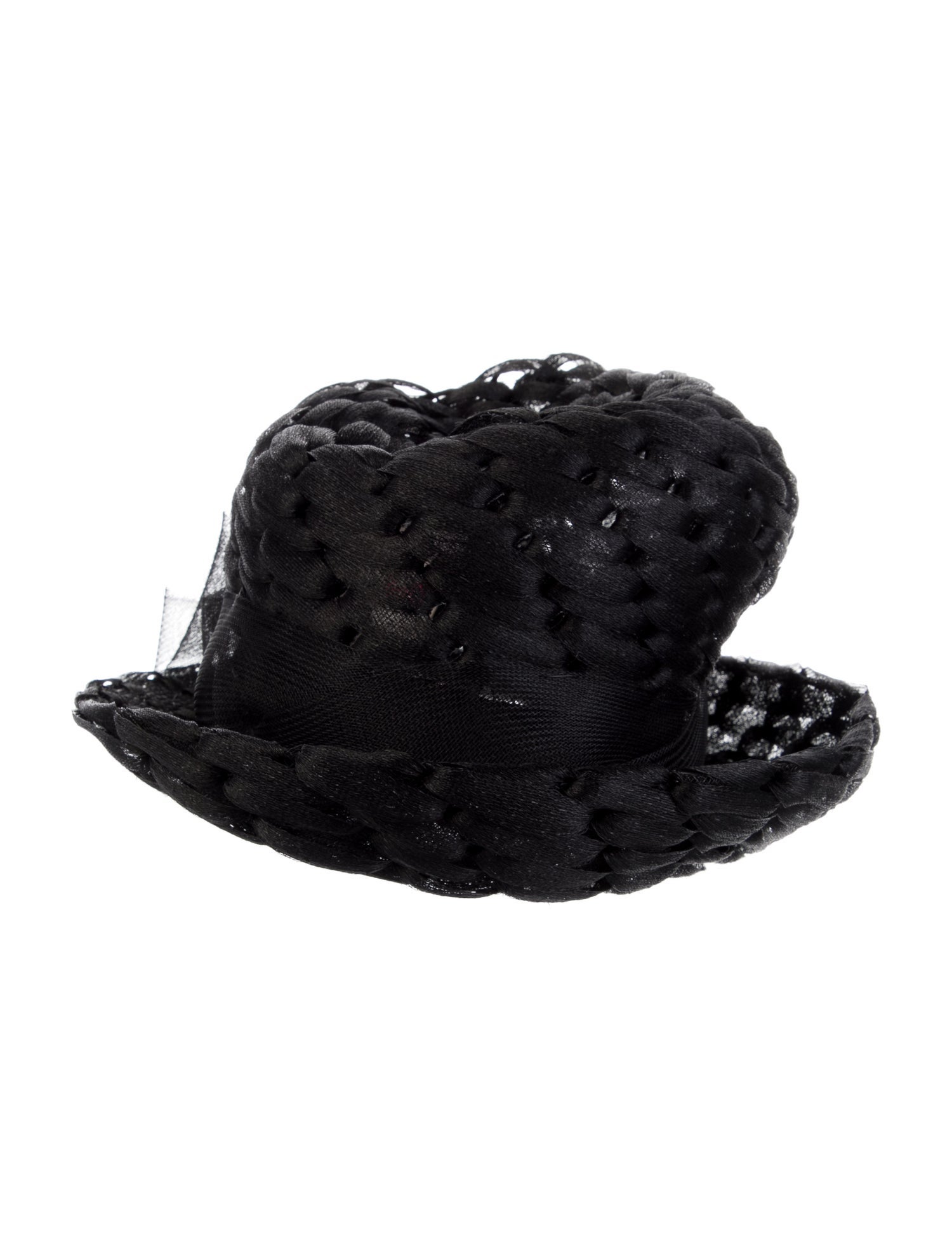 Schiaparelli Mesh Woven Fedora Hat w/Tags