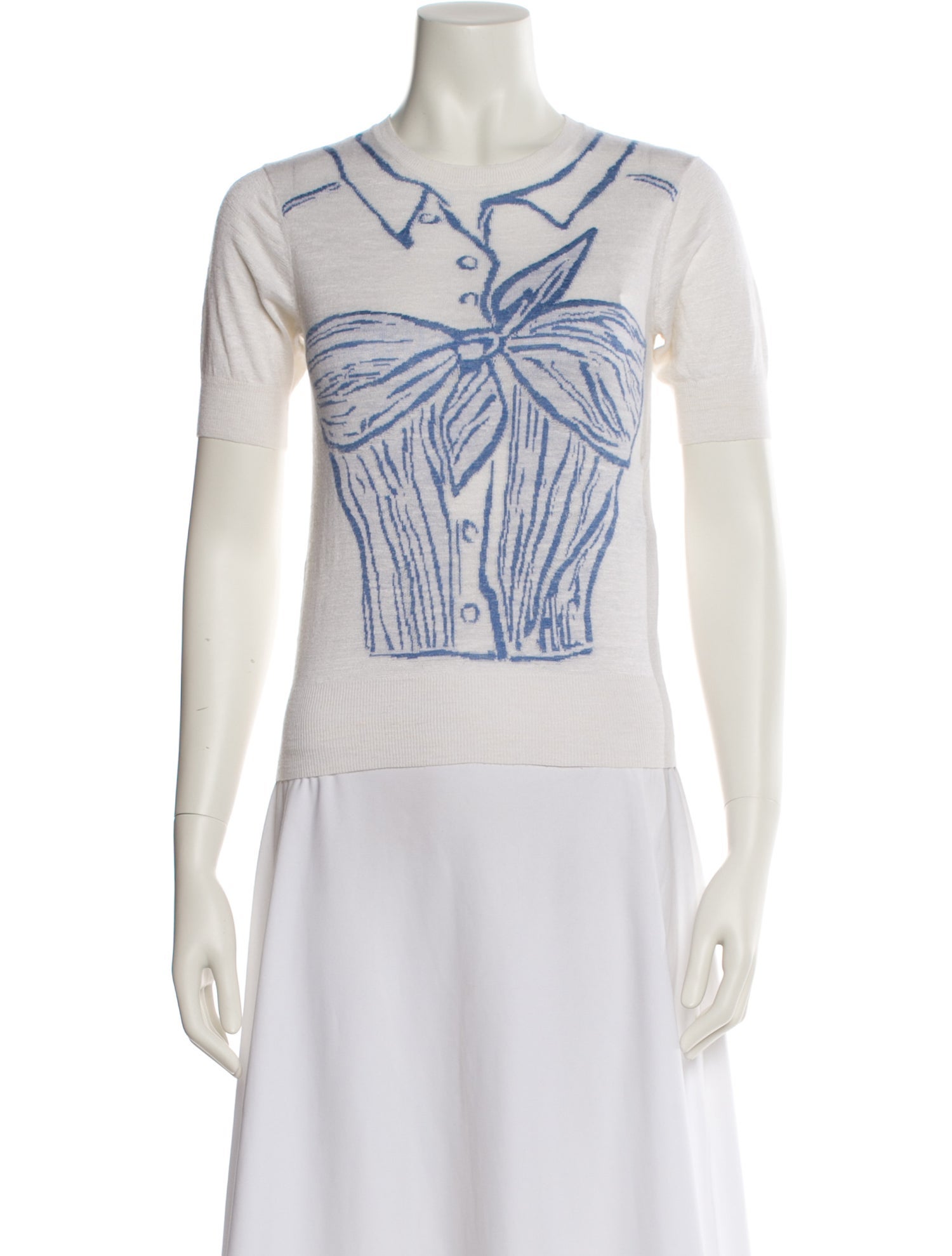 Schiaparelli Silk Graphic Print T-Shirt