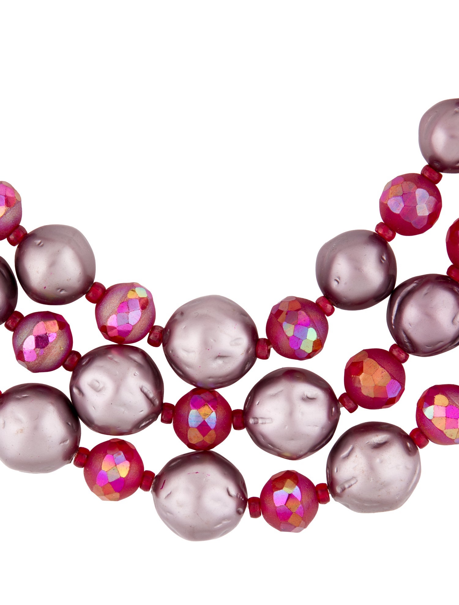 Schiaparelli Bead & Faux Pearl Multistrand Necklace